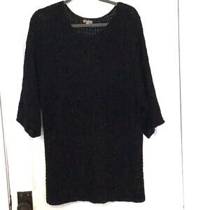 J.Jill chunky Cotton Blend open knit Beachy sweater XL